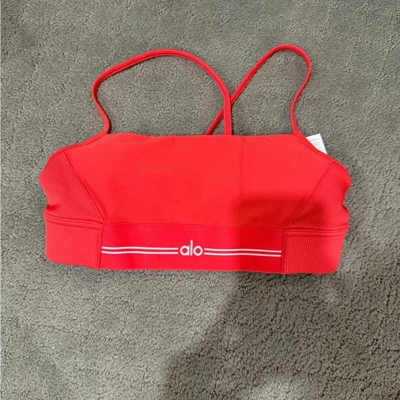 ALO Yoga Fiery Red Leggings & bra! - Picture 2 of 4